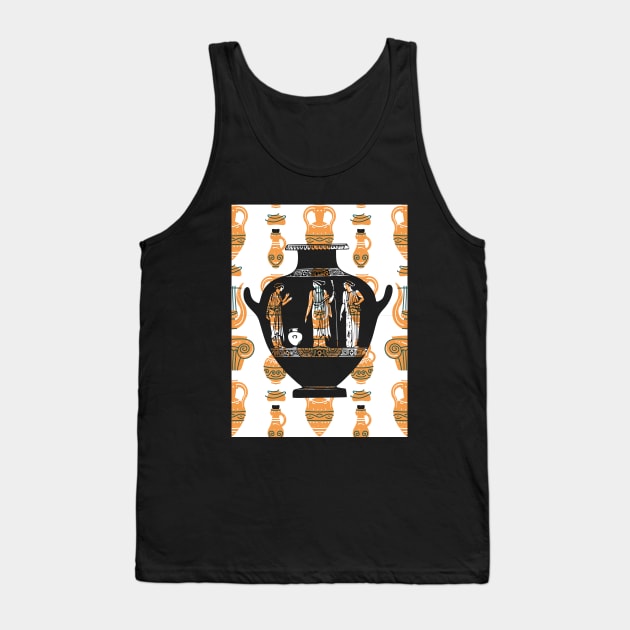 Red Figure Vase Tank Top by TJWDraws